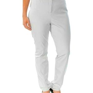 Alfani Womens Gray Flat Front Stretch Skinny Wear to Work Pants Size 18